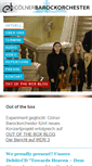 Mobile Screenshot of coelnerbarockorchester.de