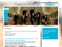 Tablet Screenshot of coelnerbarockorchester.de